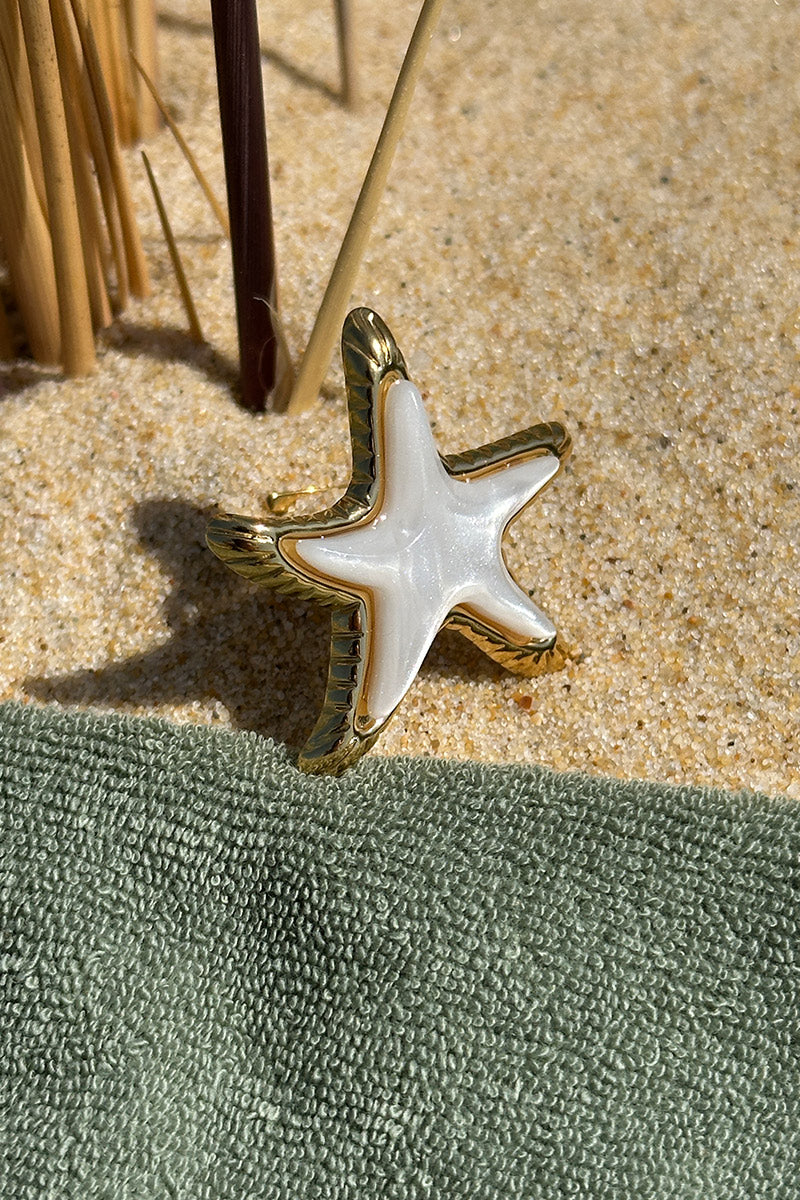 Goldtone Starfish Ring