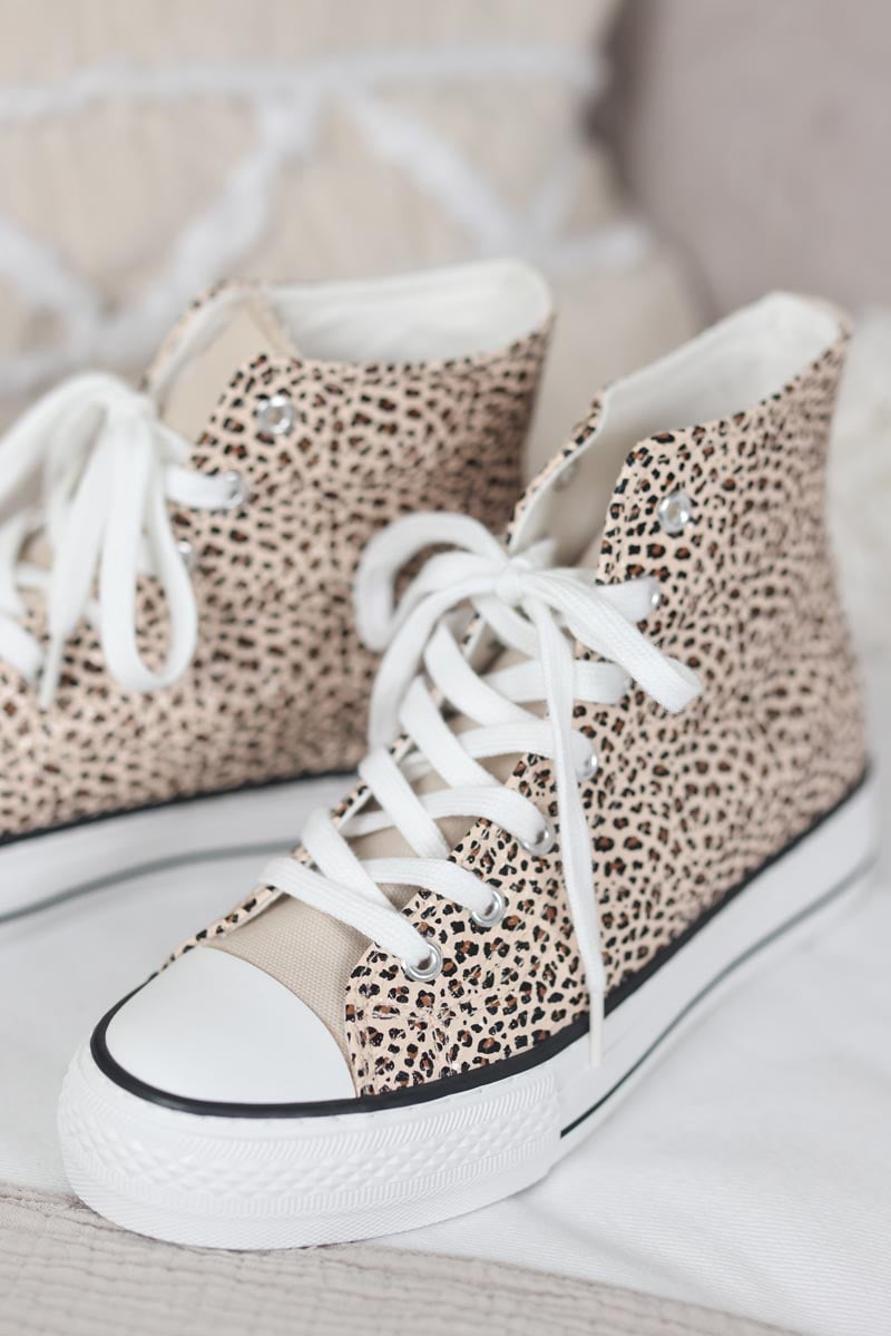 Baskets montantes simili brillant effet craquele leopard g011 (1)
