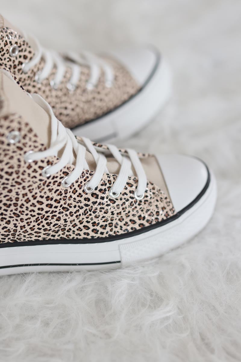Baskets montantes simili brillant effet craquele leopard g011 (1)