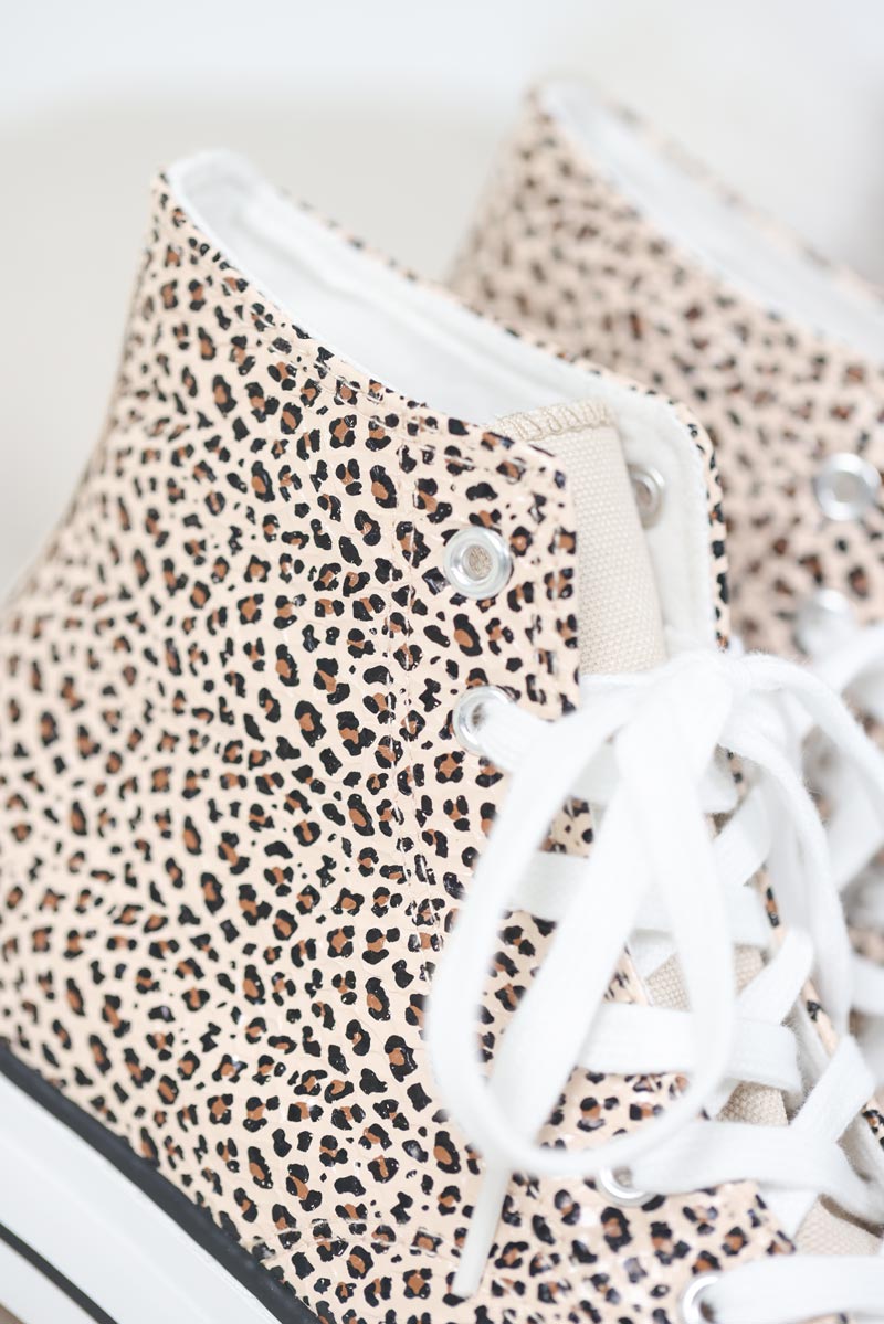 Baskets montantes simili brillant effet craquele leopard g011 (1)