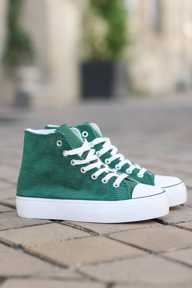 Converse best sale plateforme verte