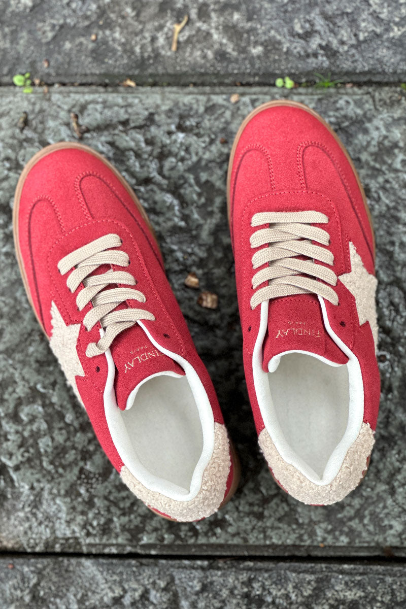 Red Sherpa Star Vintage Trainers