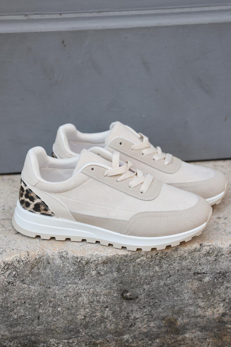 Witte beige online sneakers