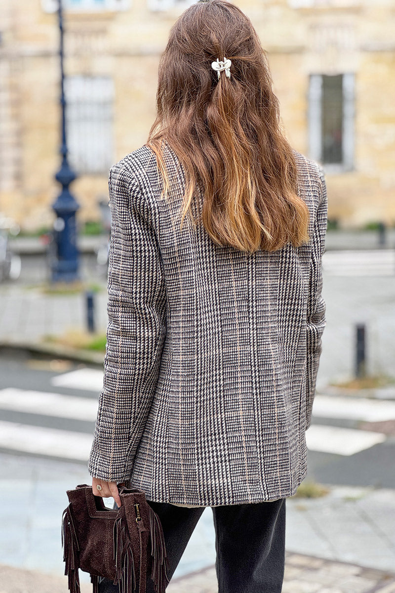Black Tweed Cropped Blazer