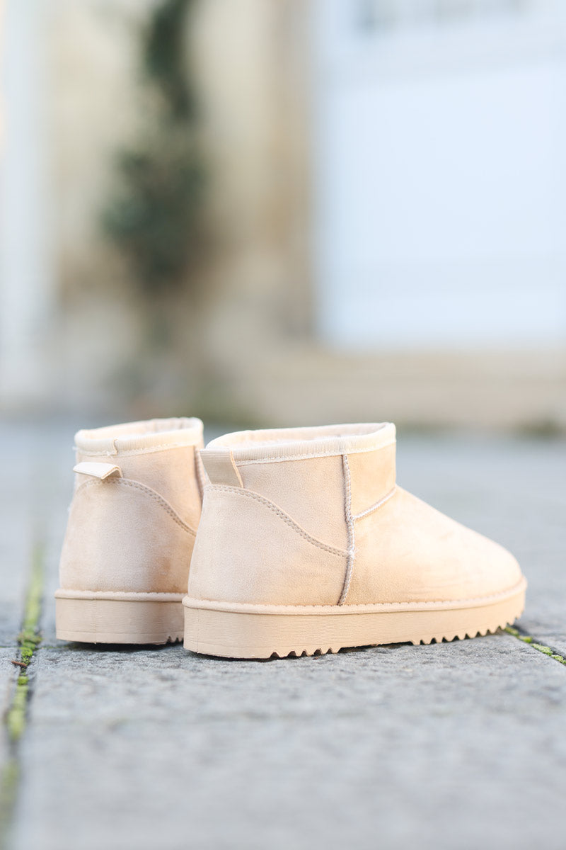Boots fourrees basses beige G085 (1)