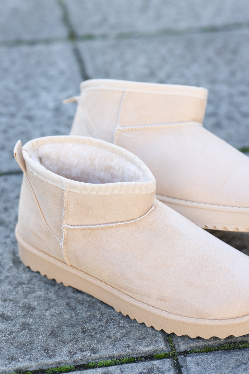 Boots fourrees basses beige G085 (1)