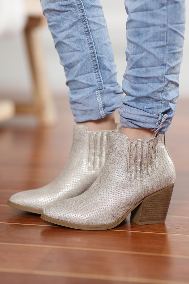 Bottines gold a talons g009 (1)