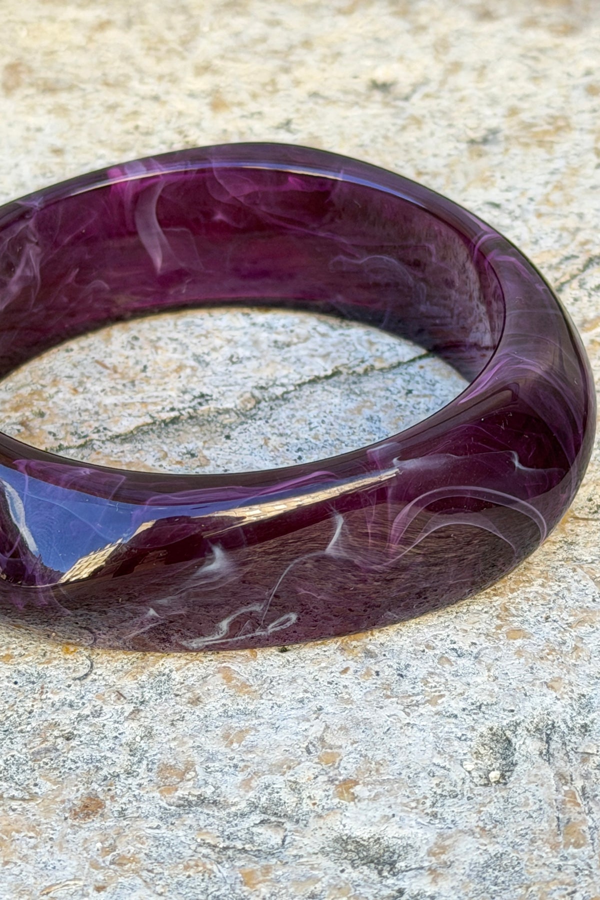 Aubergine Dreams Natural Cut Bangle