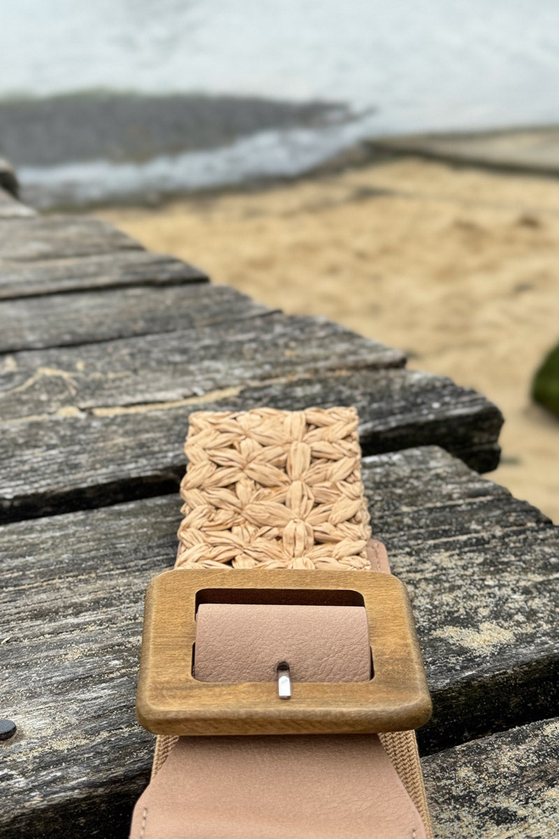 Taupe Macrame Belt