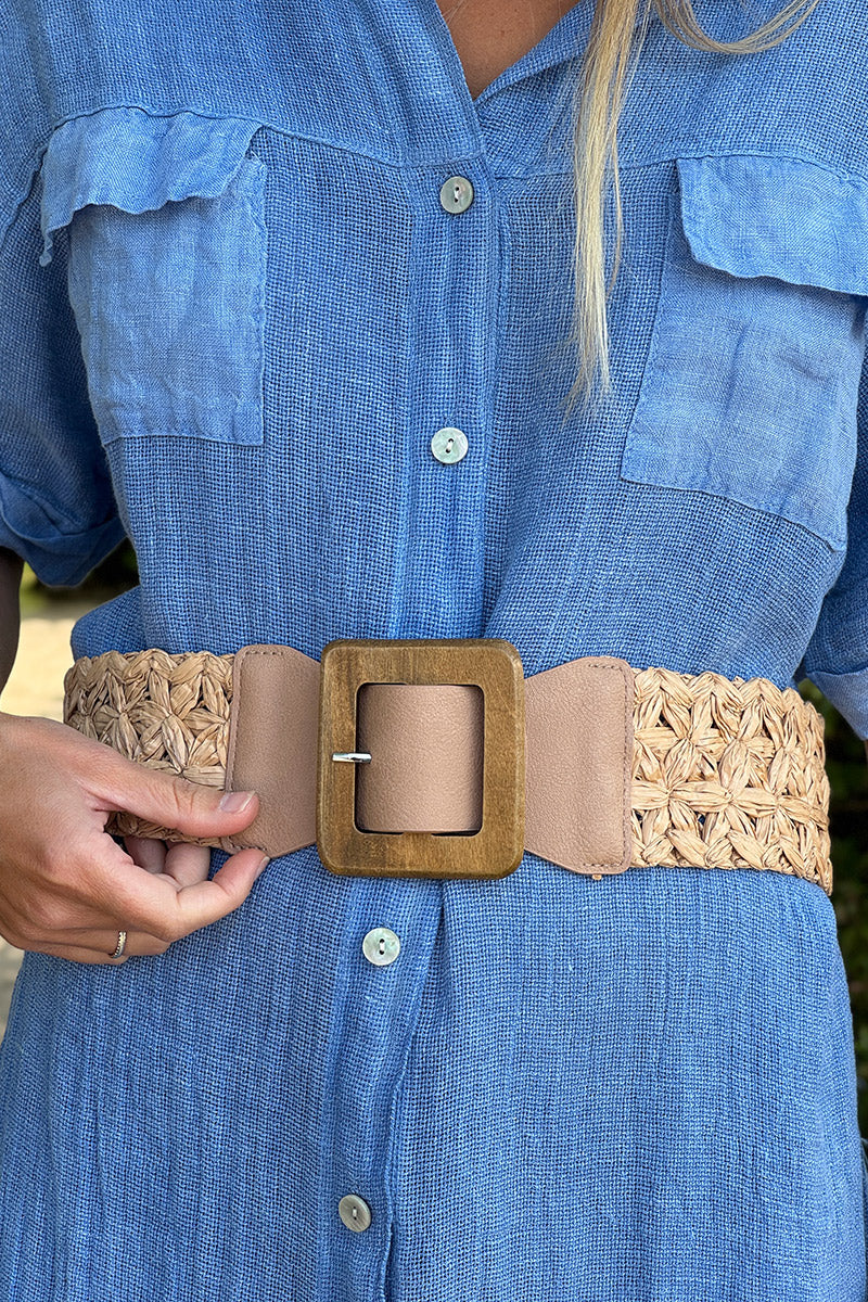 Taupe Macrame Belt