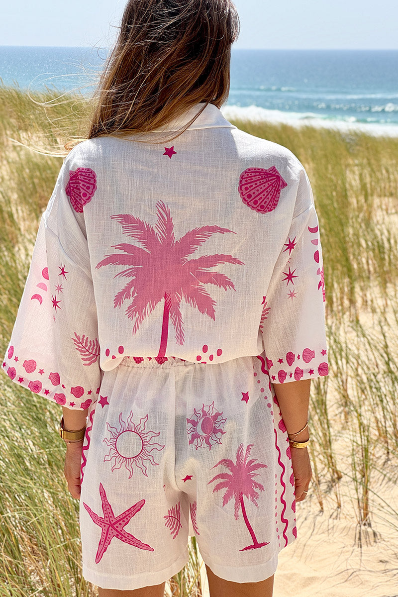 Pink Mystical Beach Eclipse Blouse