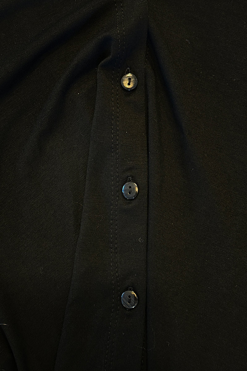 Chemise polo noire confort et stretch