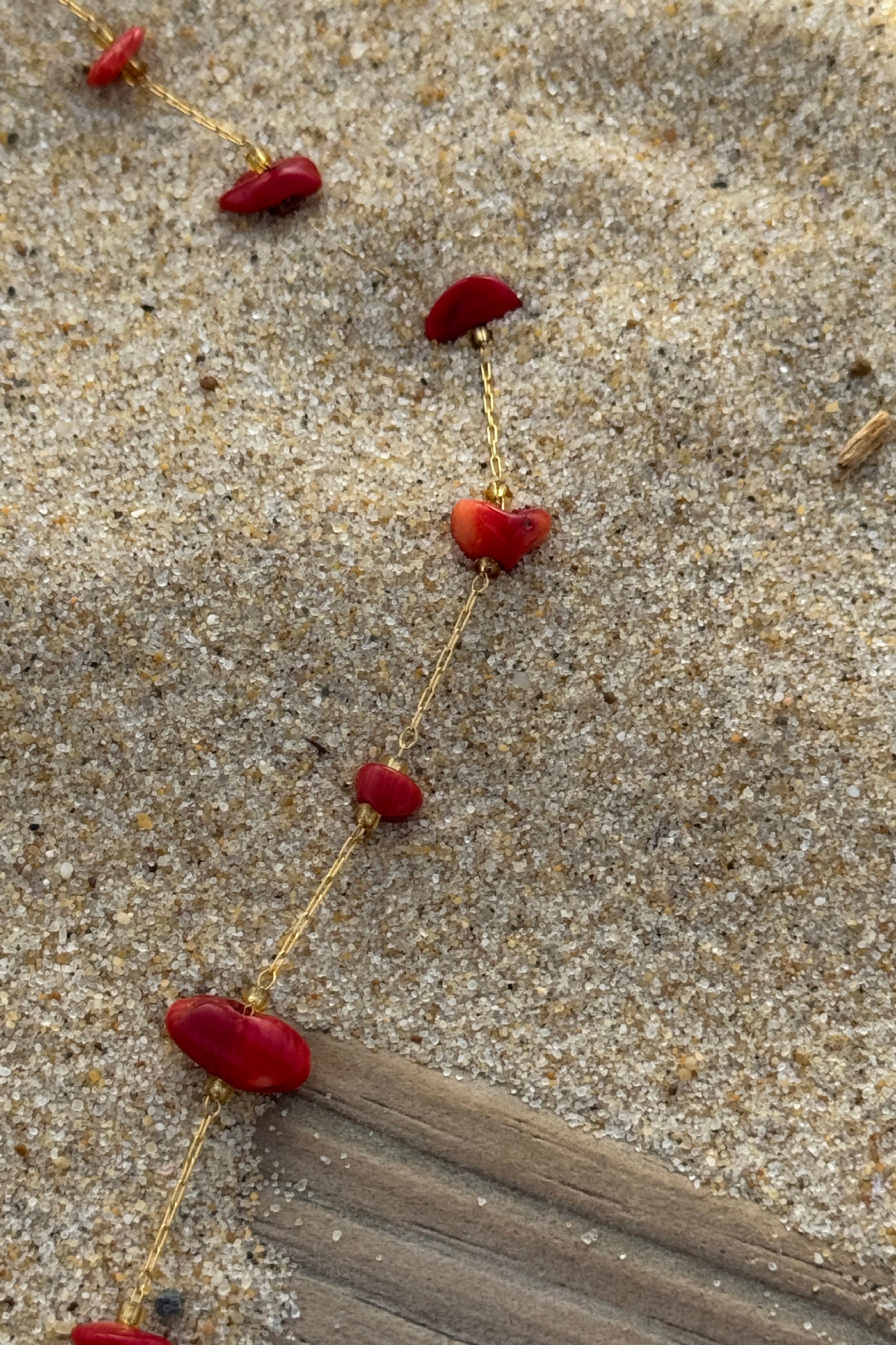 Starfish Beaded Golden Chain Necklace