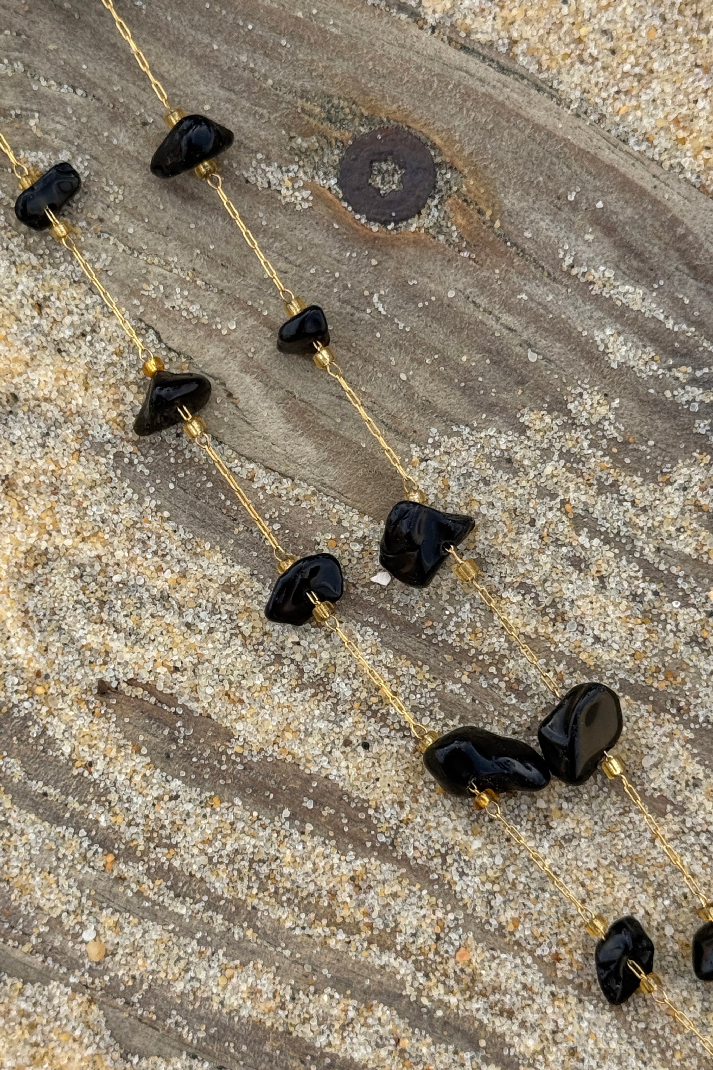 Seagull Beaded Golden Chain Necklace