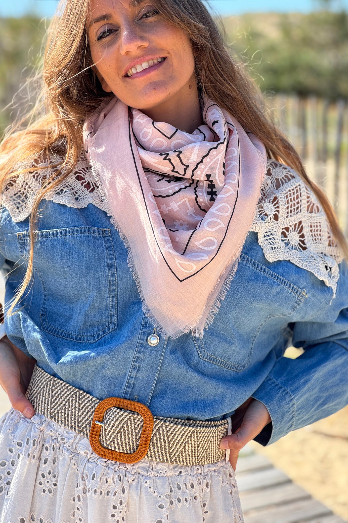 Pink Paisley Classic Bandana