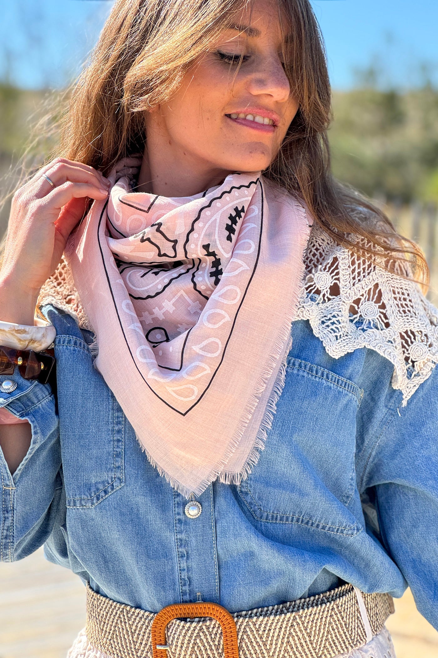 Pink Paisley Classic Bandana