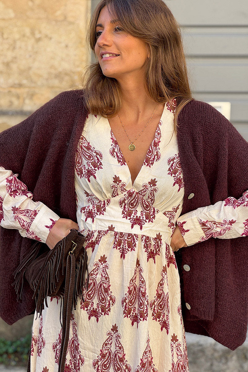 Aubergine Mohair Blend Knit Vest