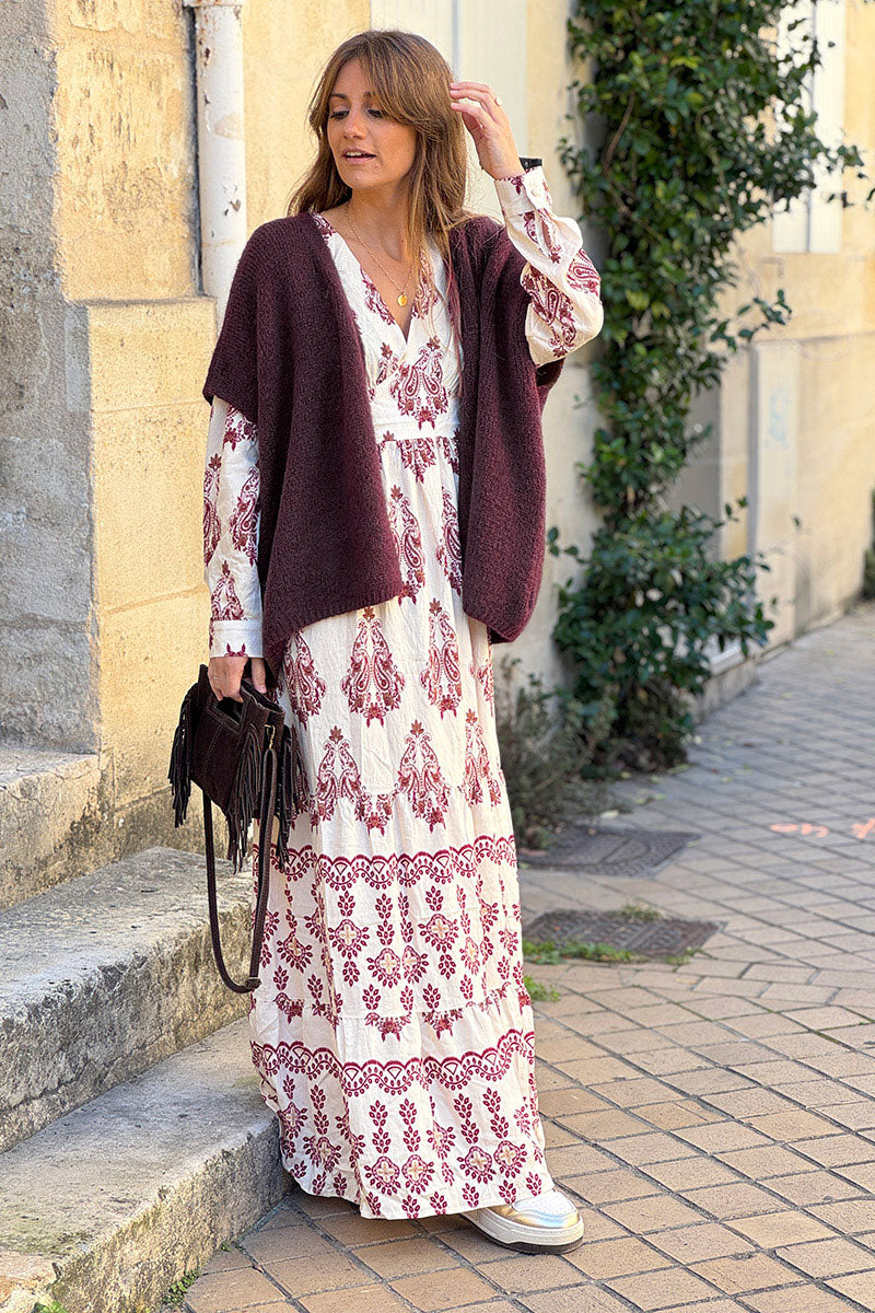 Aubergine Mohair Blend Knit Vest