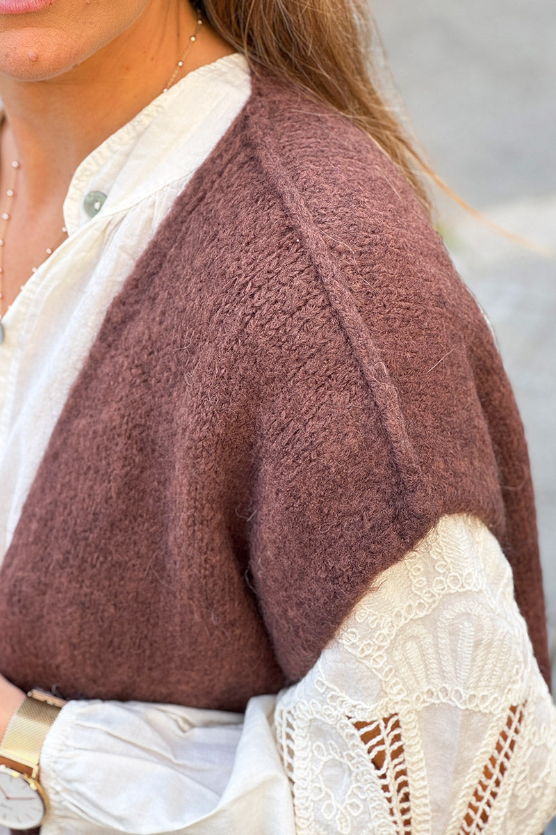 Brown Mohair Sweater Vest