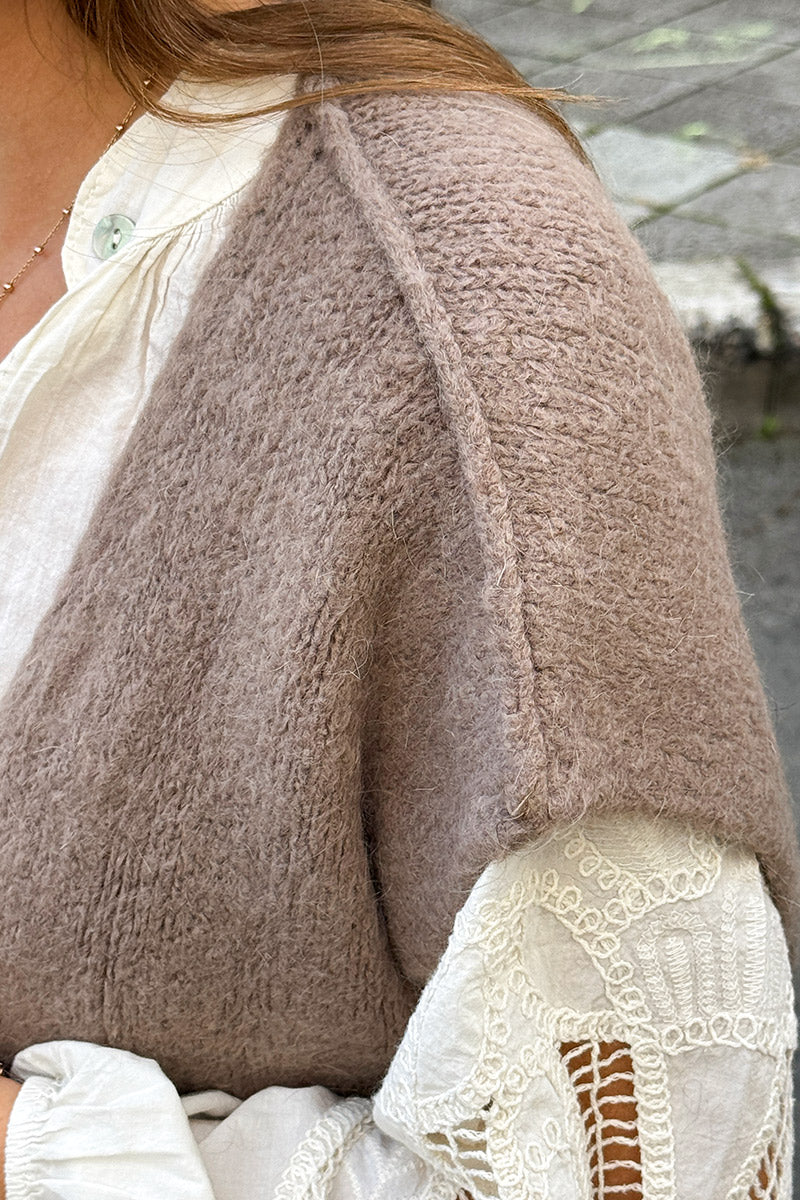 Taupe Mohair Sweater Vest