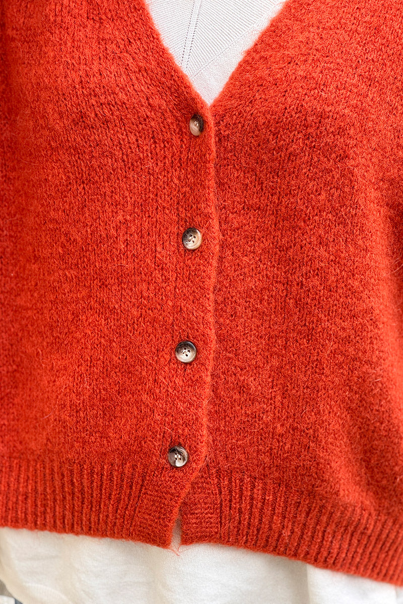 Terracotta Soft Knit Wool Blend Vest