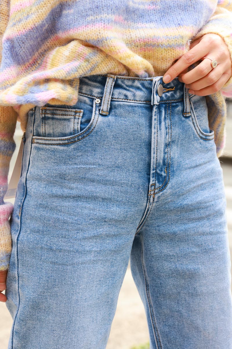 Light Washed Straight-Leg Jeans