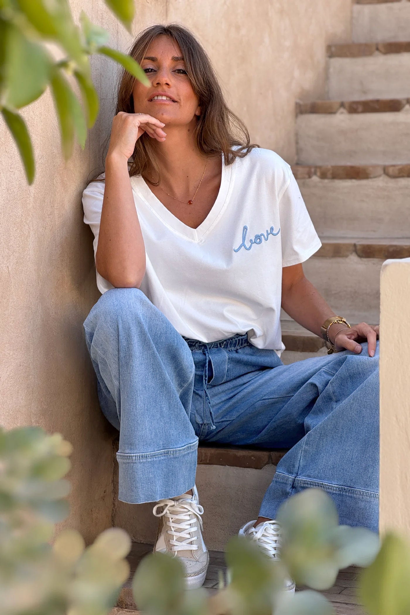 Light Wash Pull-On Vintage Wide-Leg Jeans