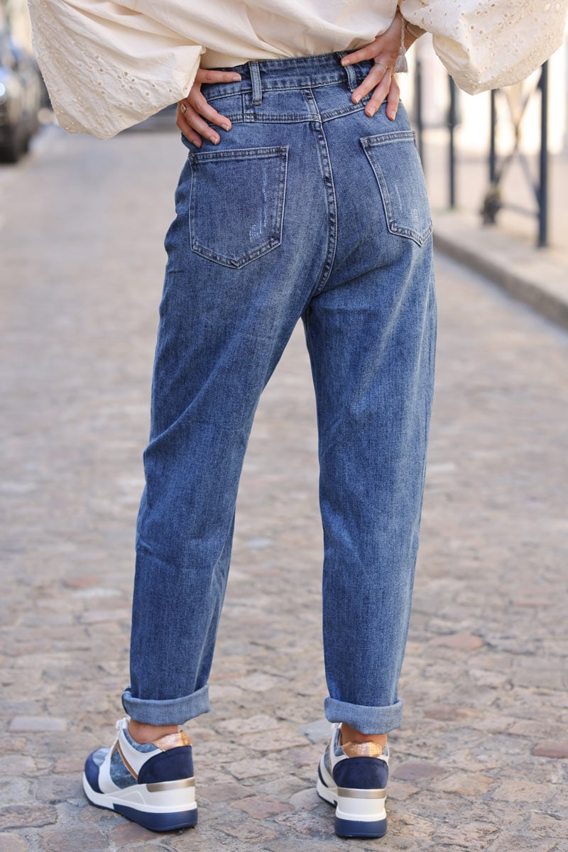 Jean delave coupe mom echelonne a la taille H133 (1)