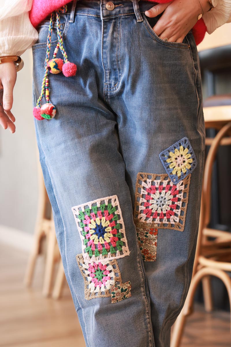 Jeans Decorados Pantalones Denim De Dama Con Bordados Jeans