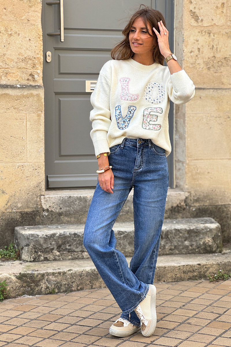 Medium Wash Wide-Leg Vintage Jeans