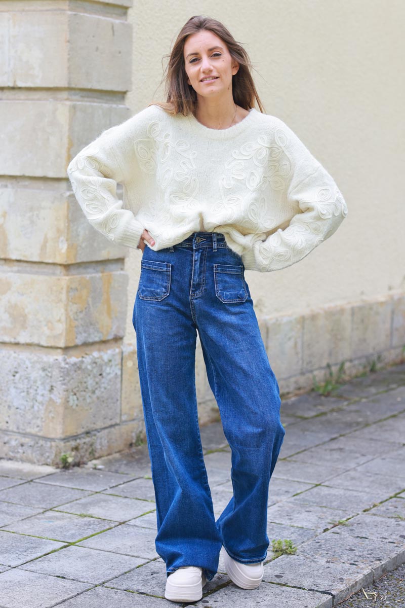 Carly Flared Patch Pocket Vintage Jeans