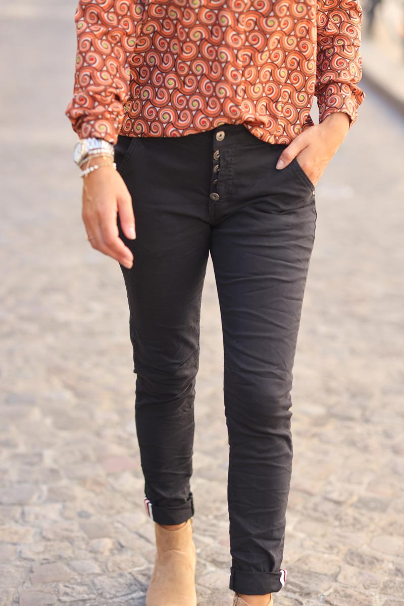 Jean skinny cheville avec lisere noir g204 (1)