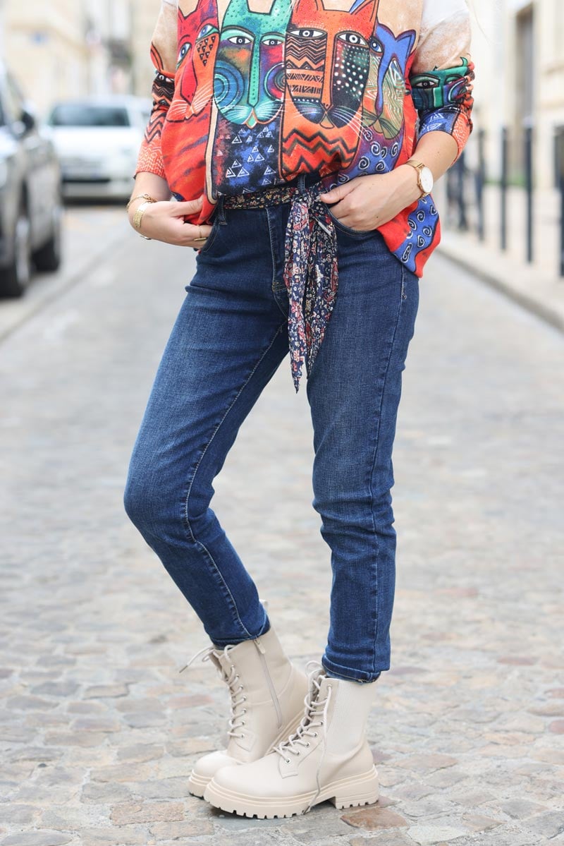 Jean slim fonce delave g208 (1)