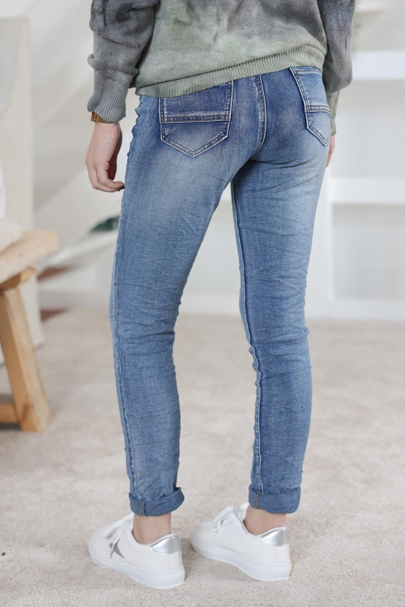 Jean slim stretch delave clair H001 (6)