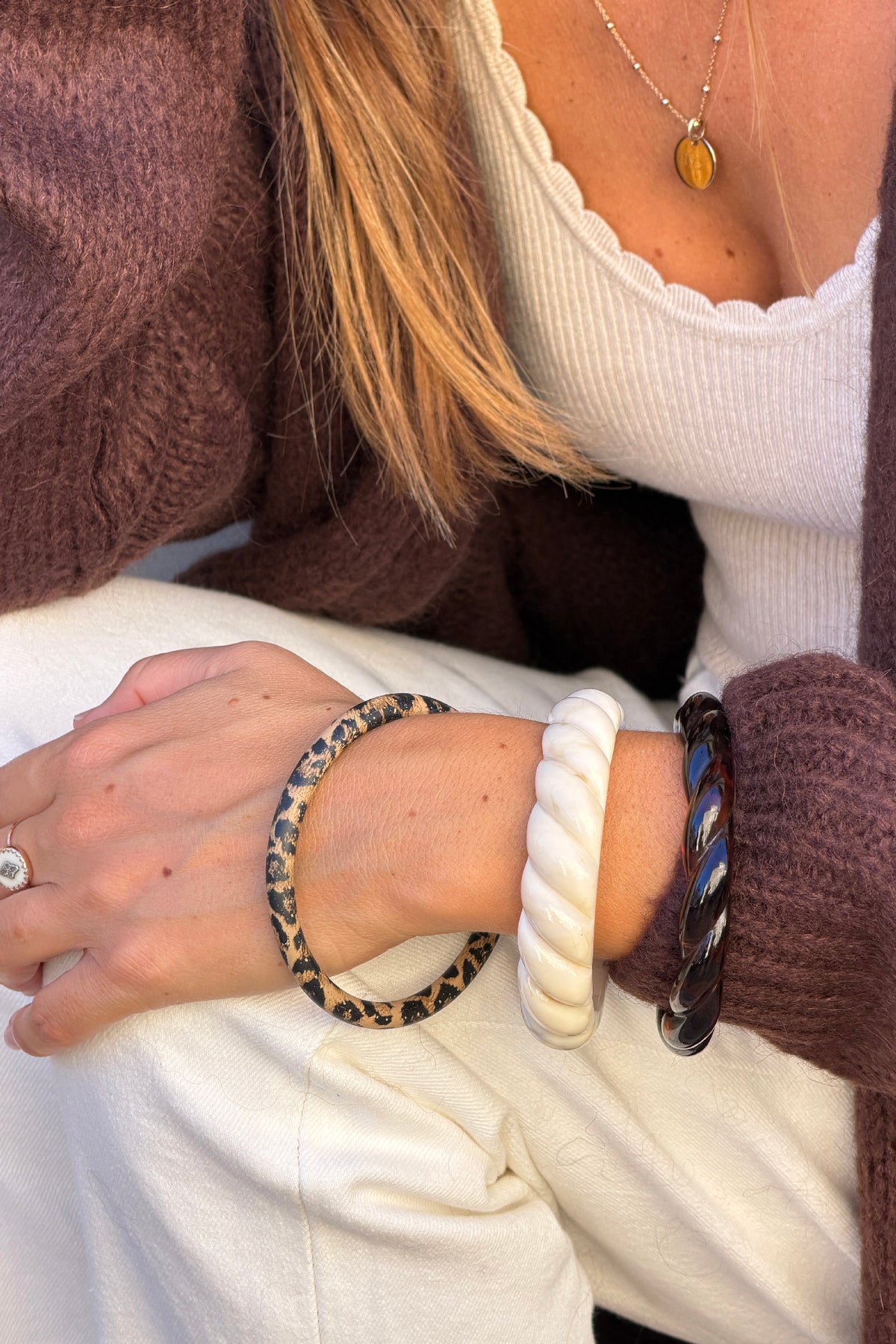 Leopard Print Slim Bangle