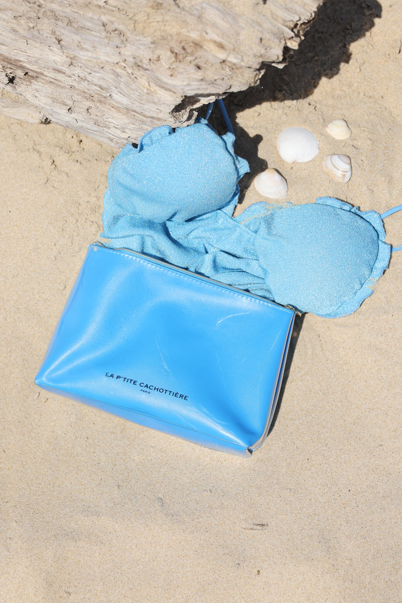 Maillot de bain une piece froufrous en lurex bleu brillant h026 (1)