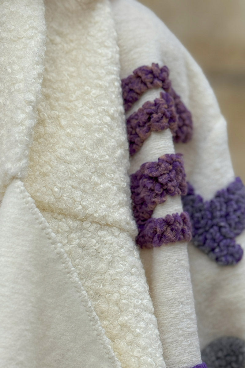 Cream Designer Fleece Duster