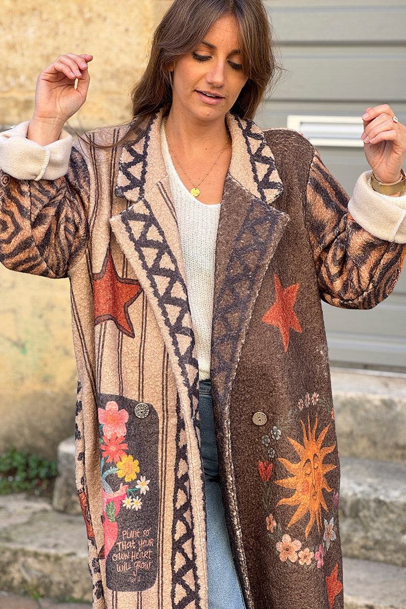 Brown Chocolate Whimsigoth Boho Duster Jacket