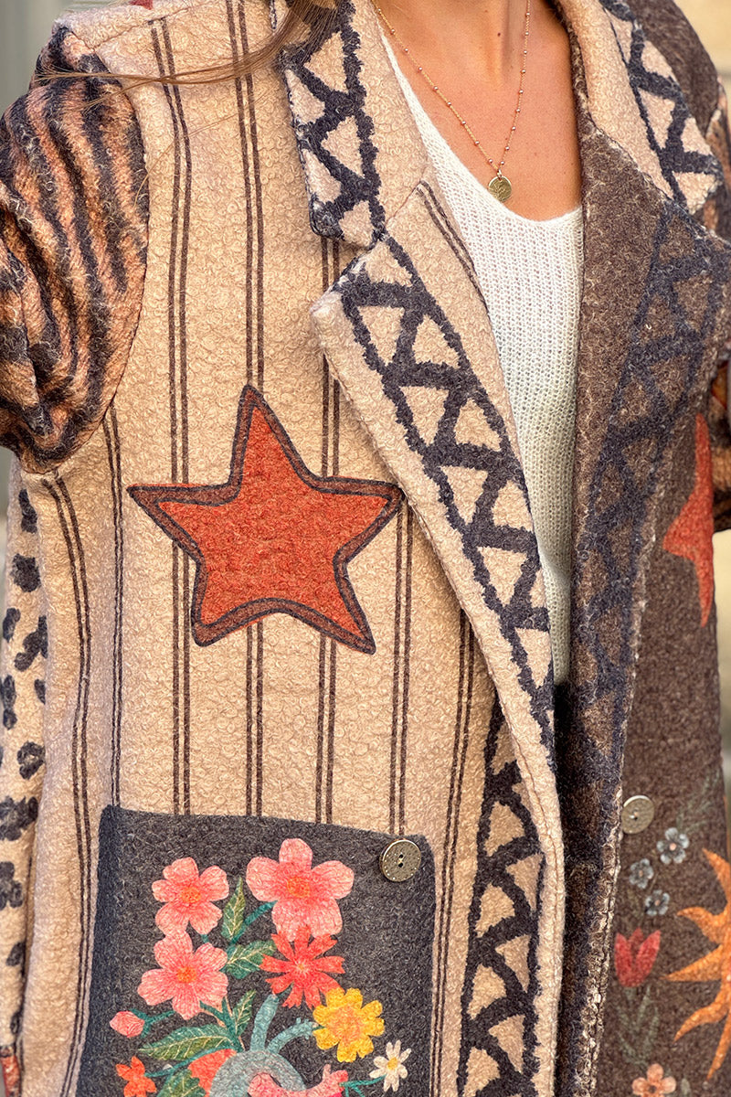 Brown Chocolate Whimsigoth Boho Duster Jacket