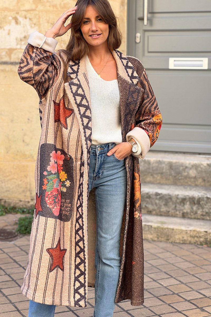 Brown Chocolate Whimsigoth Boho Duster Jacket