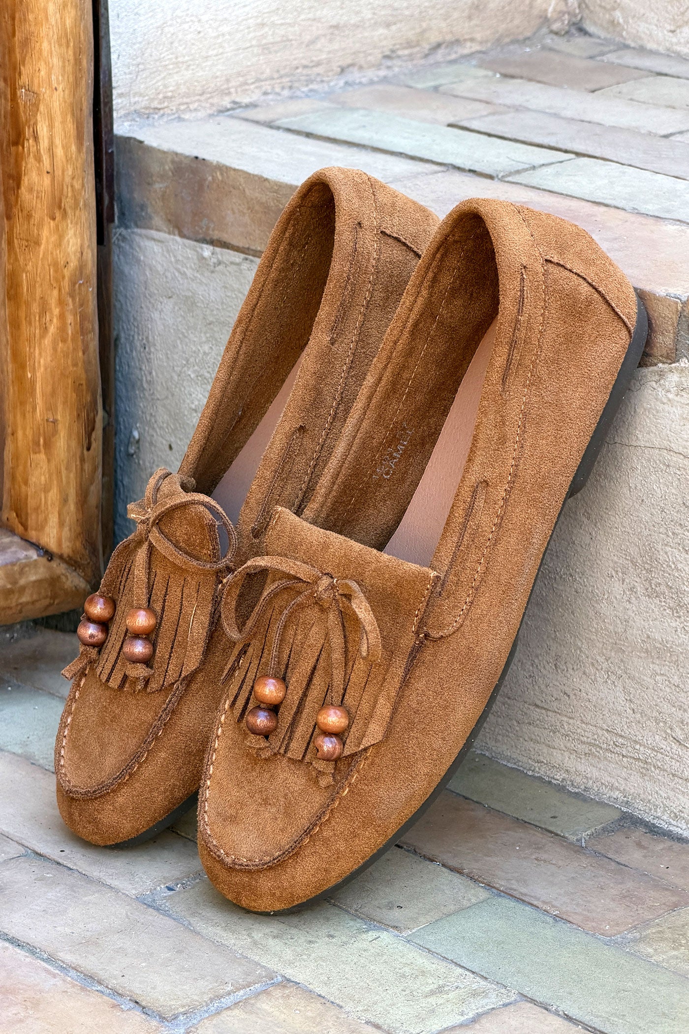 Camel Suede Moccasins