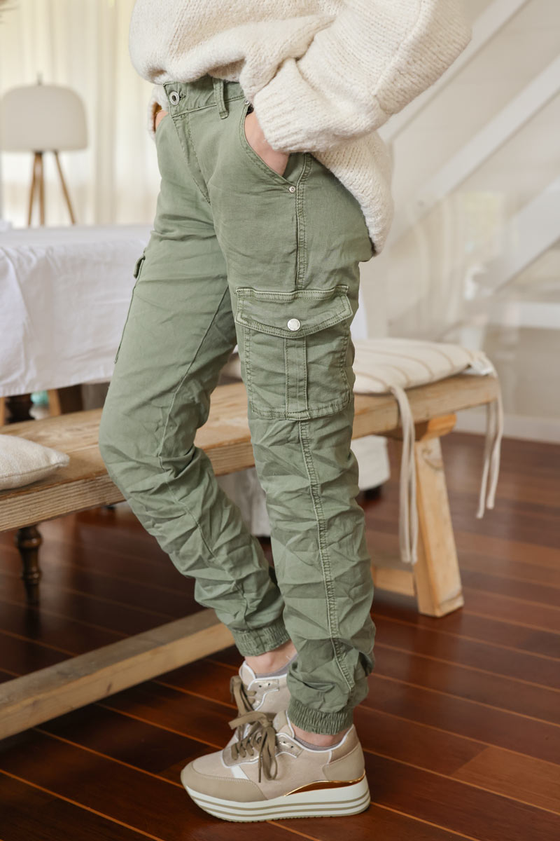 Pantalon discount cargo caqui