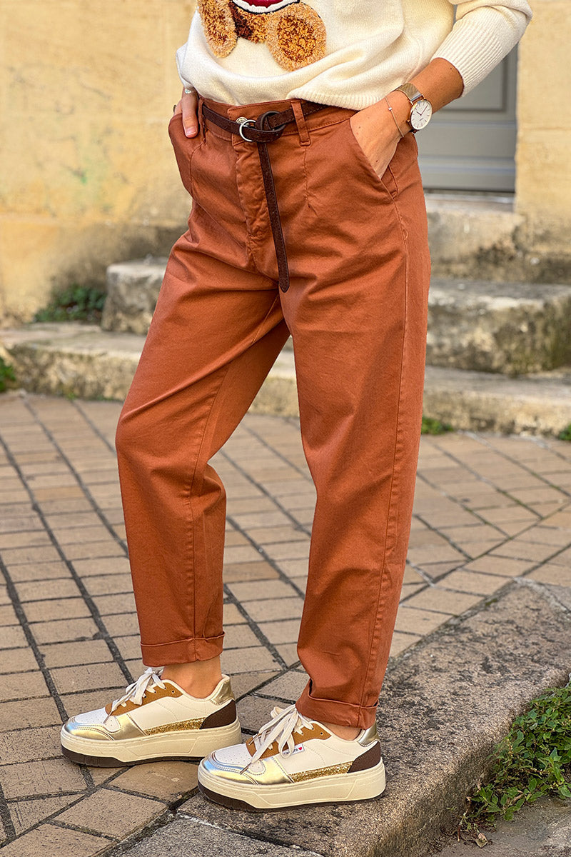 Pumpkin Stretch Twill Trousers
