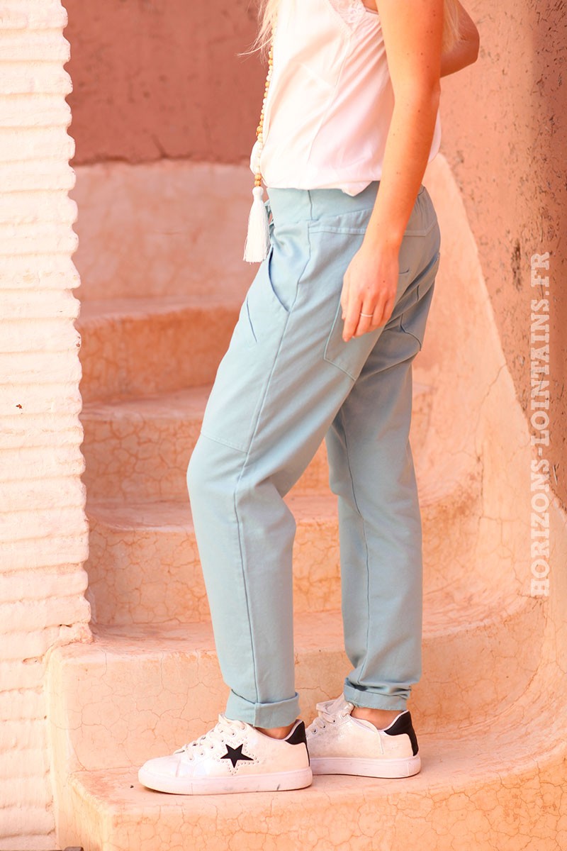 Pantalon-de-jogging-vert-d'eau-clair-urbain-à-poches-004