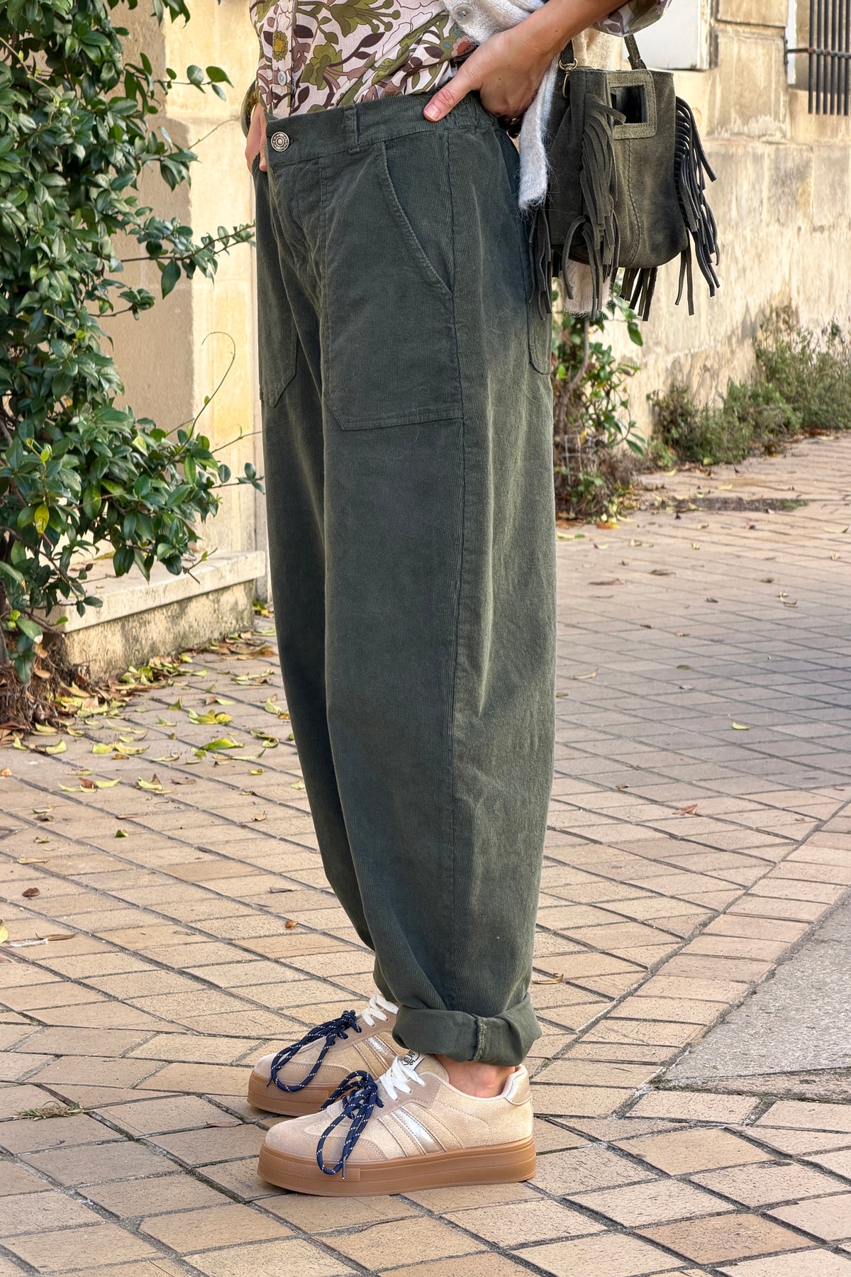 Sage Corduroy Utility Pants