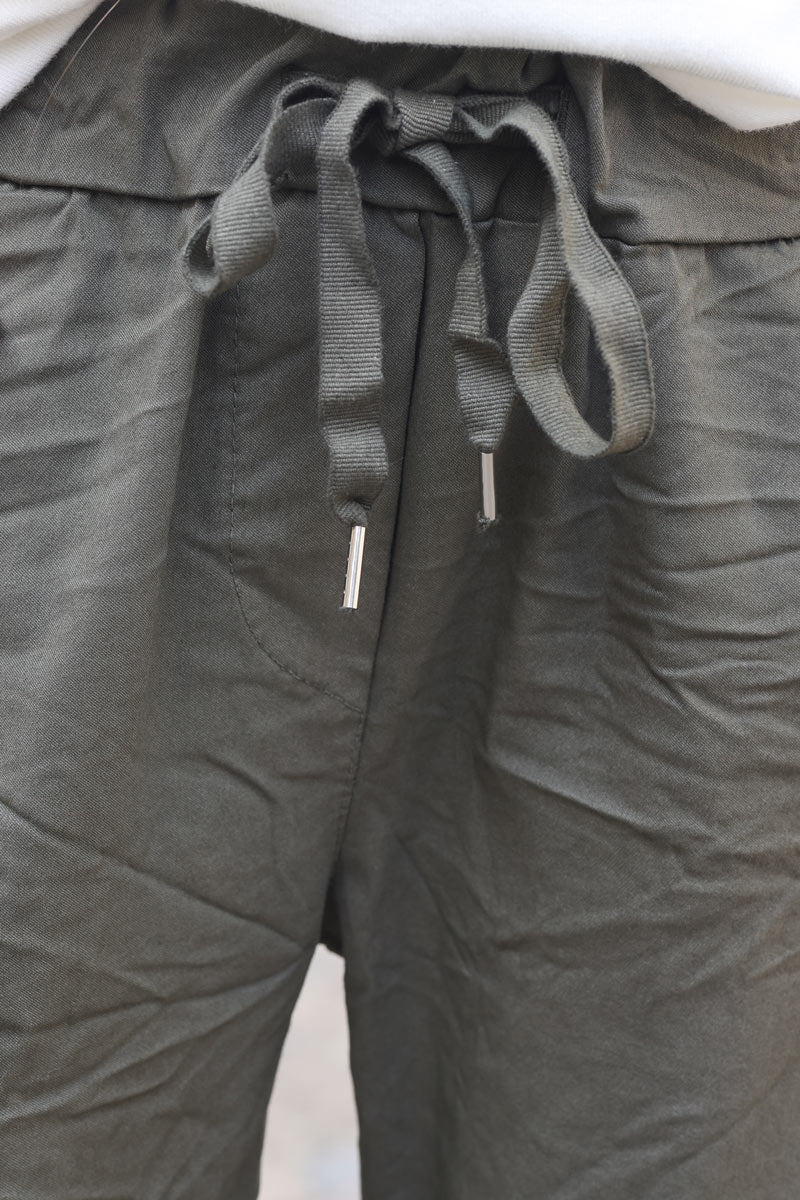 Pantalon kaki hiver confort en toile stretch special Belle et Ronde etoile brillante h076 h038 (1)