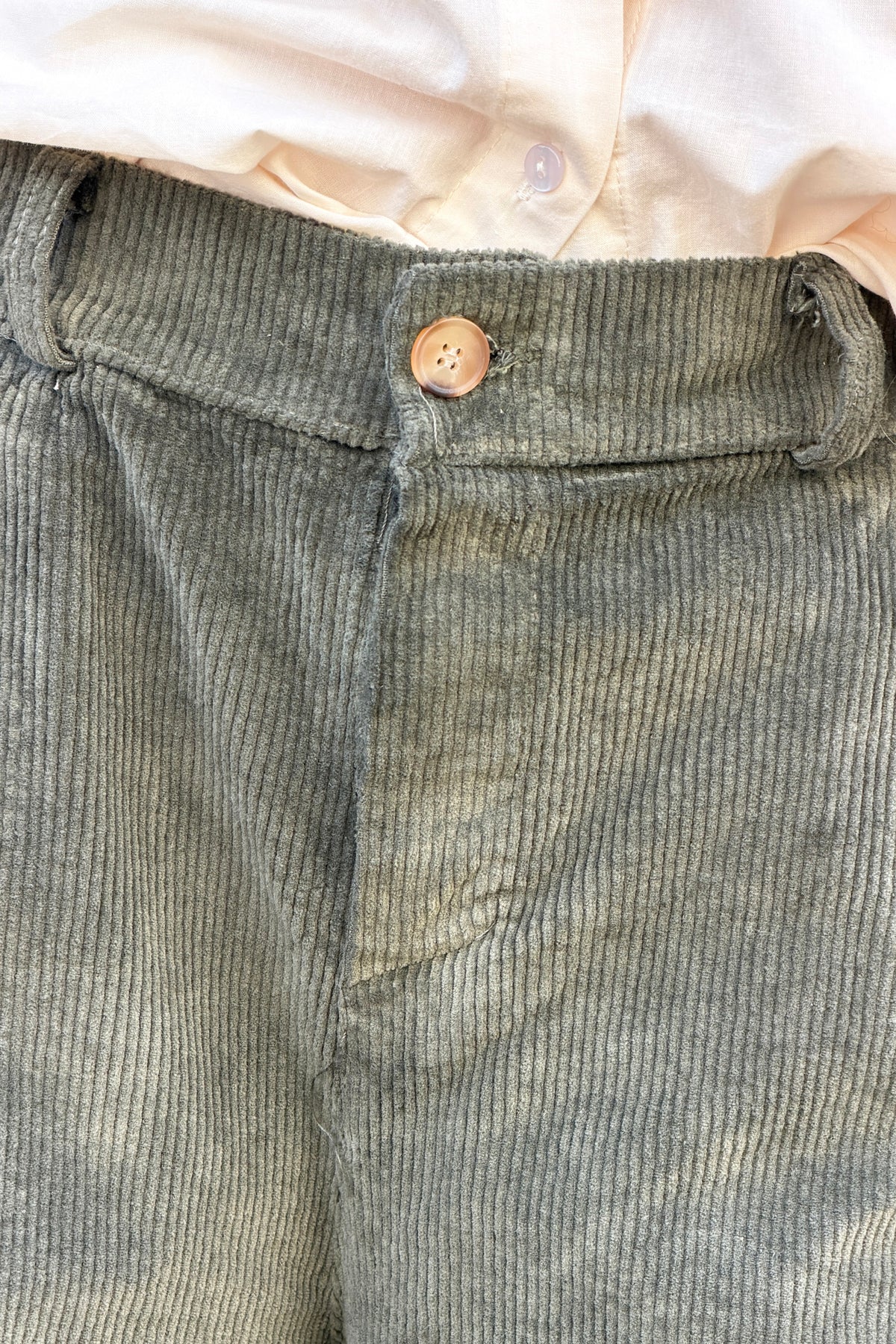 Olive Corduroy Wide Leg Jeans