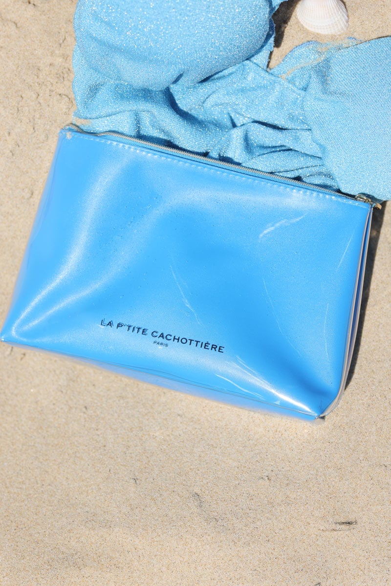 Pochette vinyl impermeable et souple bleu h016 (1)