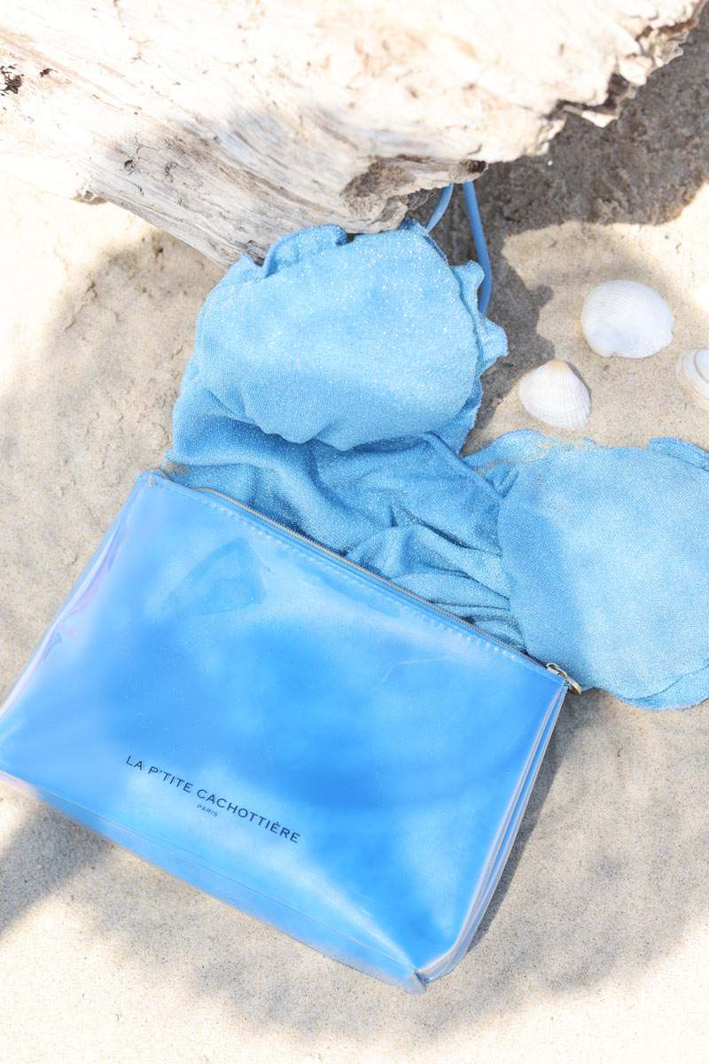 Pochette vinyl impermeable et souple bleu h016 (1)