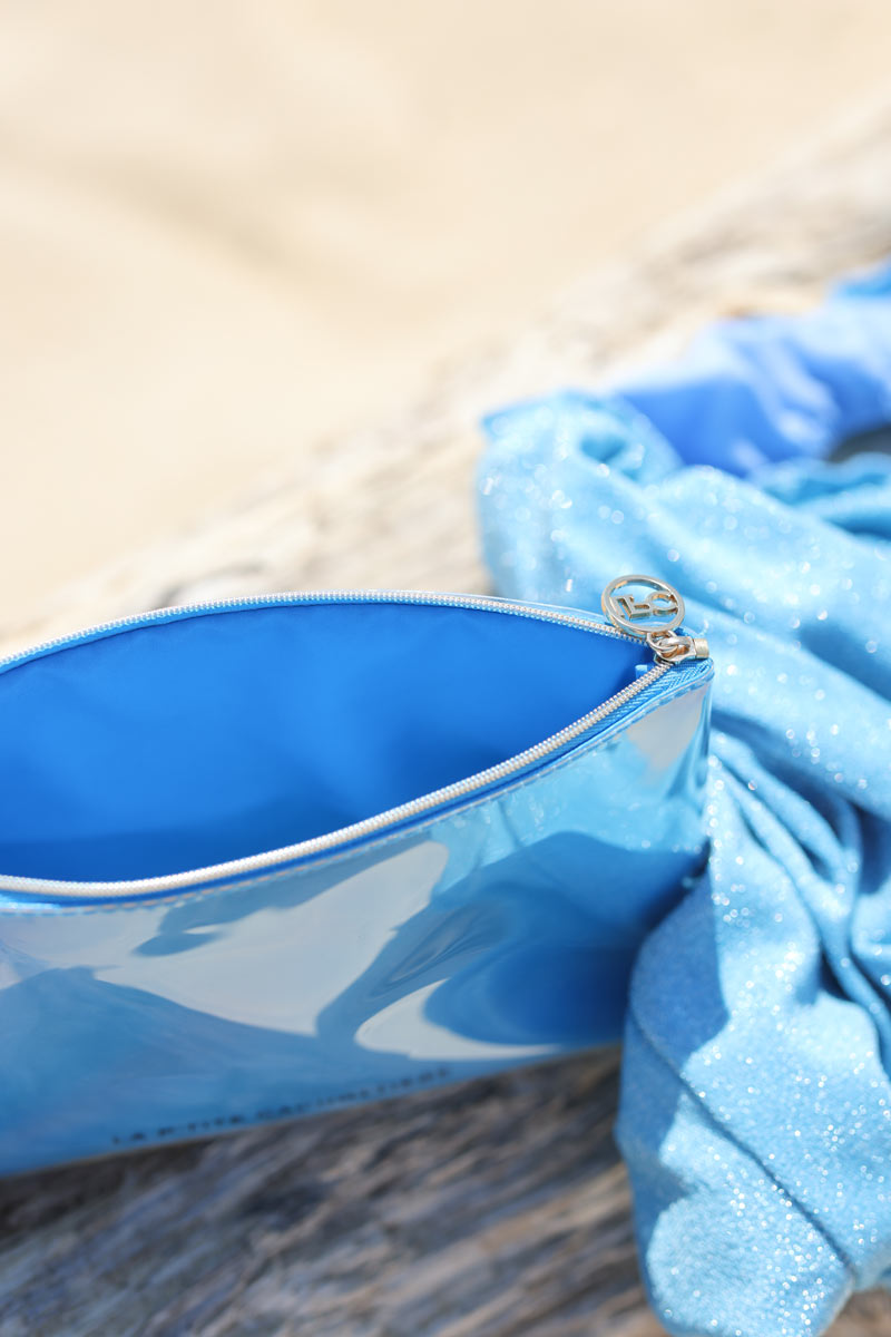Pochette vinyl impermeable et souple bleu h016 (1)